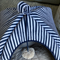 SAMPLE SALE: Printed Painterly Navy/White Stripe Pet Igloo